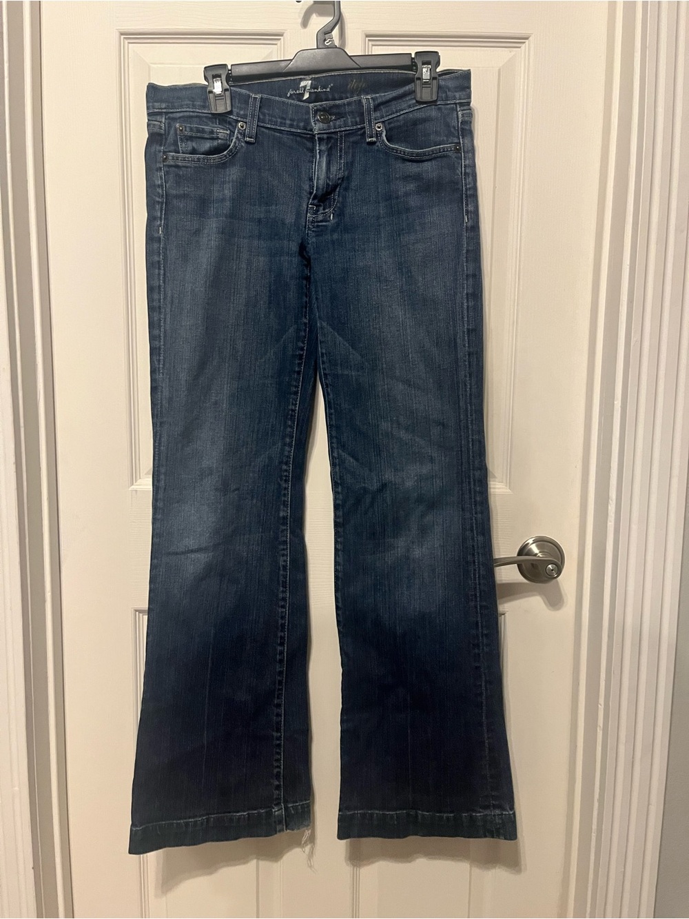 7 For All Mankind Dark Blue Boot Cut Jeans